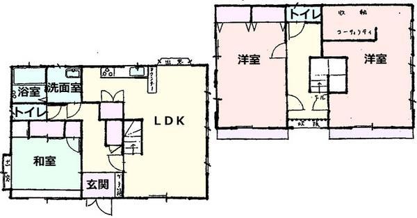 Floor plan. 13 million yen, 3LDK, Land area 180.54 sq m , Building area 131.1 sq m