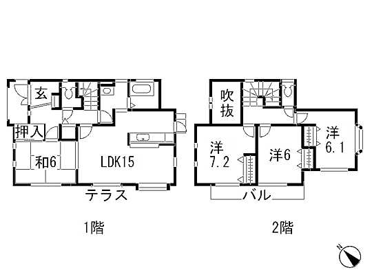 Floor plan. 10.8 million yen, 4LDK, Land area 174.99 sq m , Building area 100.6 sq m