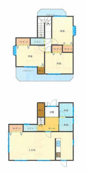 Floor plan. 15.8 million yen, 3LDK, Land area 180.68 sq m , Building area 91.91 sq m