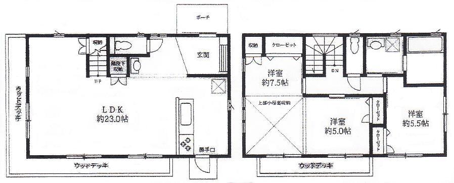 Floor plan. 16.8 million yen, 2LDK, Land area 138.38 sq m , Building area 99.36 sq m