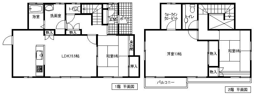 Floor plan. 7.8 million yen, 3LDK, Land area 147.34 sq m , Building area 100.54 sq m