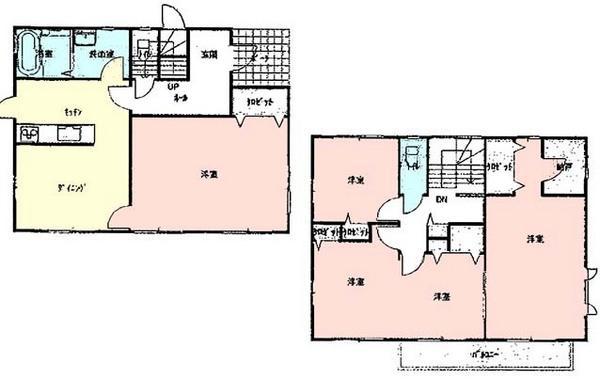 Floor plan. 15.8 million yen, 5LDK+S, Land area 165.79 sq m , Building area 130.98 sq m