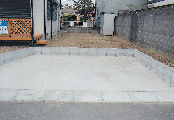 Parking lot. Spacious parking space