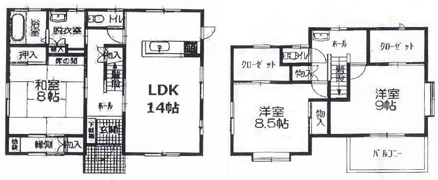 Floor plan. 15.9 million yen, 3LDK, Land area 224.82 sq m , Building area 115.09 sq m