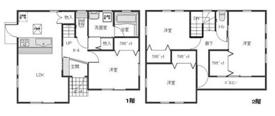 Floor plan. 16.8 million yen, 4LDK, Land area 155.13 sq m , Building area 95.22 sq m
