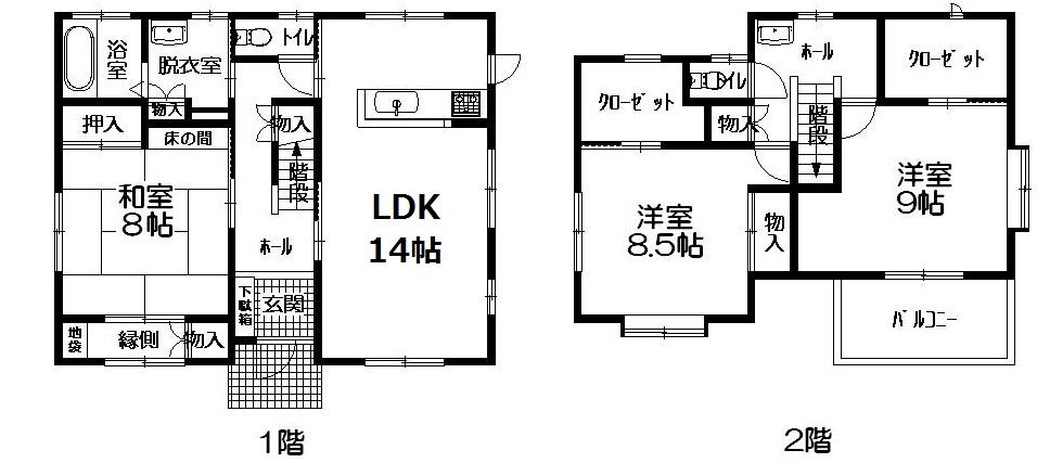 Floor plan. 15.9 million yen, 3LDK + 2S (storeroom), Land area 224.82 sq m , Building area 115.09 sq m