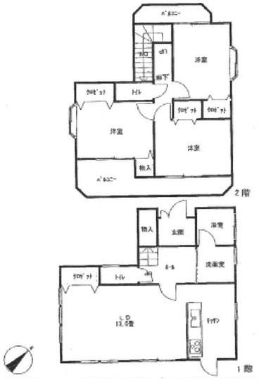 Floor plan. 15.8 million yen, 3LDK, Land area 180.68 sq m , Building area 91.91 sq m
