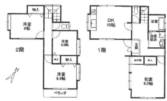 Floor plan. 9.8 million yen, 4DK, Land area 165.32 sq m , Building area 96.69 sq m