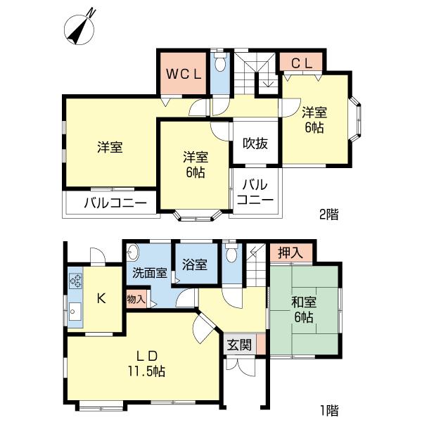 Floor plan. 14.9 million yen, 4LDK, Land area 181.04 sq m , Building area 101.02 sq m   [Floor plan]