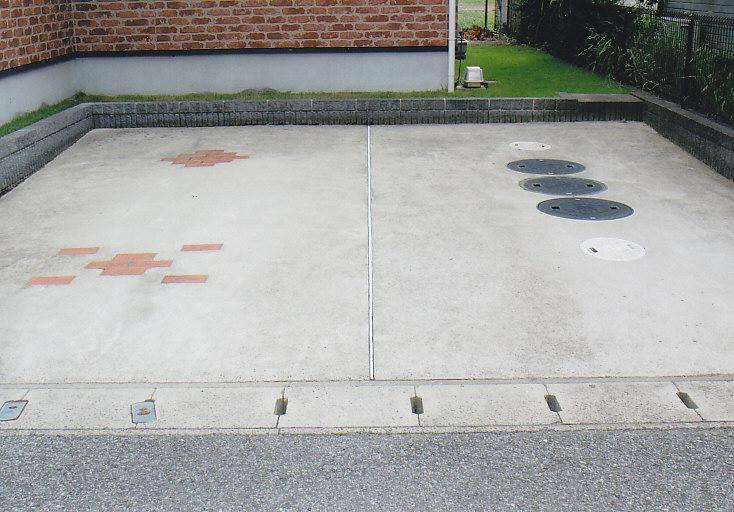 Parking lot. Spacious parking lot two space