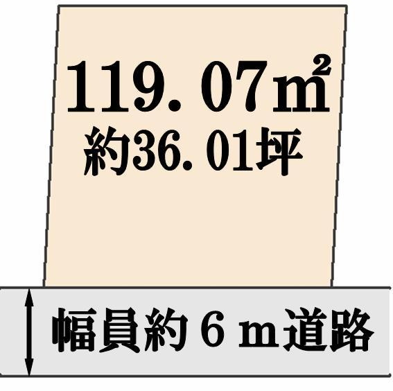 Compartment figure. Land price 800,000 yen, Land area 119.07 sq m