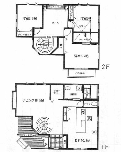 Floor plan. 21,800,000 yen, 3LDK, Land area 265.96 sq m , 1 building that confidence in the building area 117.31 sq m storage capacity.