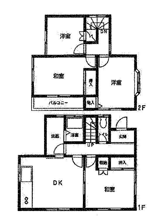 Floor plan. 7.5 million yen, 4DK, Land area 125.04 sq m , Building area 80.6 sq m