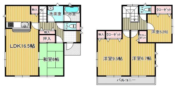 Floor plan. 26,800,000 yen, 4LDK, Land area 187.4 sq m , Building area 102.85 sq m