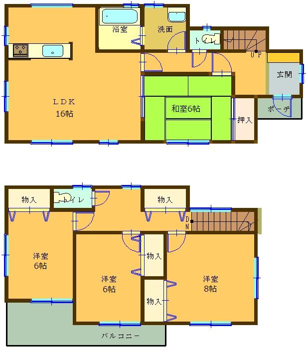 Floor plan. Tomisato 774m to City Hall