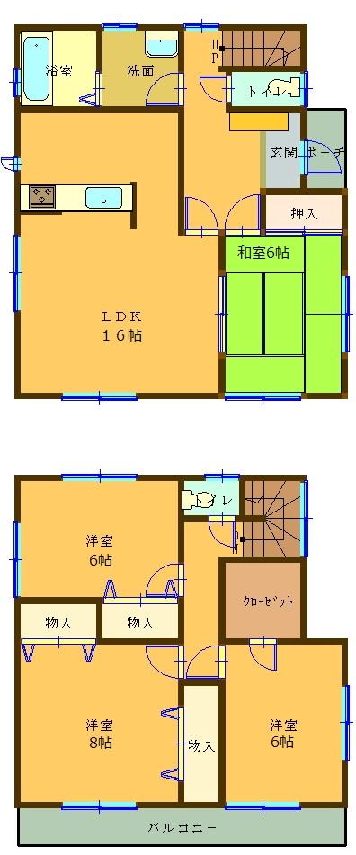 Floor plan. Tomisato 774m to City Hall