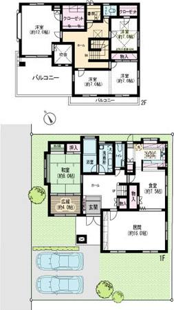 Floor plan. 64,800,000 yen, 5LDK+S, Land area 230.03 sq m , Building area 206.81 sq m