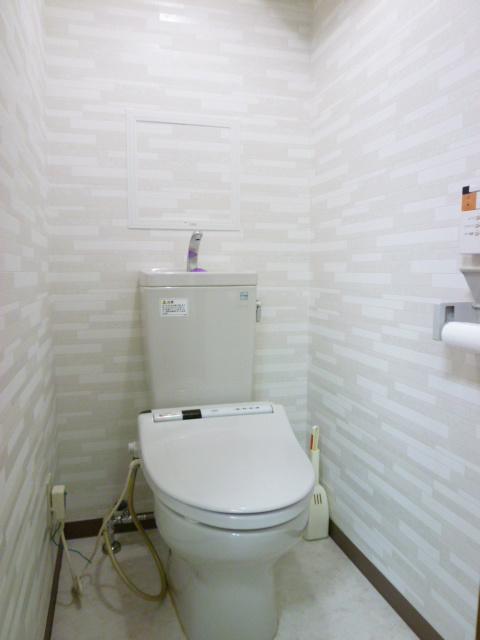 Toilet. Toilet with hot water cleaning function.