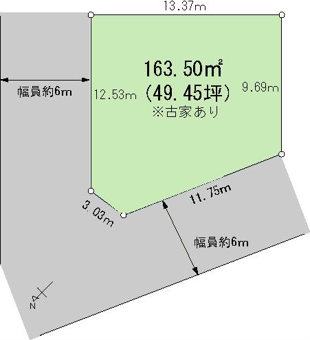 Compartment figure. Land price 41,800,000 yen, Land area 163.5 sq m northeast ・ Will be built in the northwest corner lot your favorite plan. 