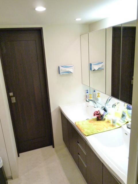 Wash basin, toilet. Two-sided bowl integrated counter Hose productile with hand shower function