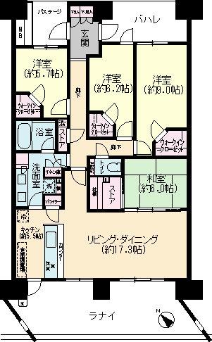 Floor plan. 4LDK, Price 58,900,000 yen, The area occupied 118.1 sq m