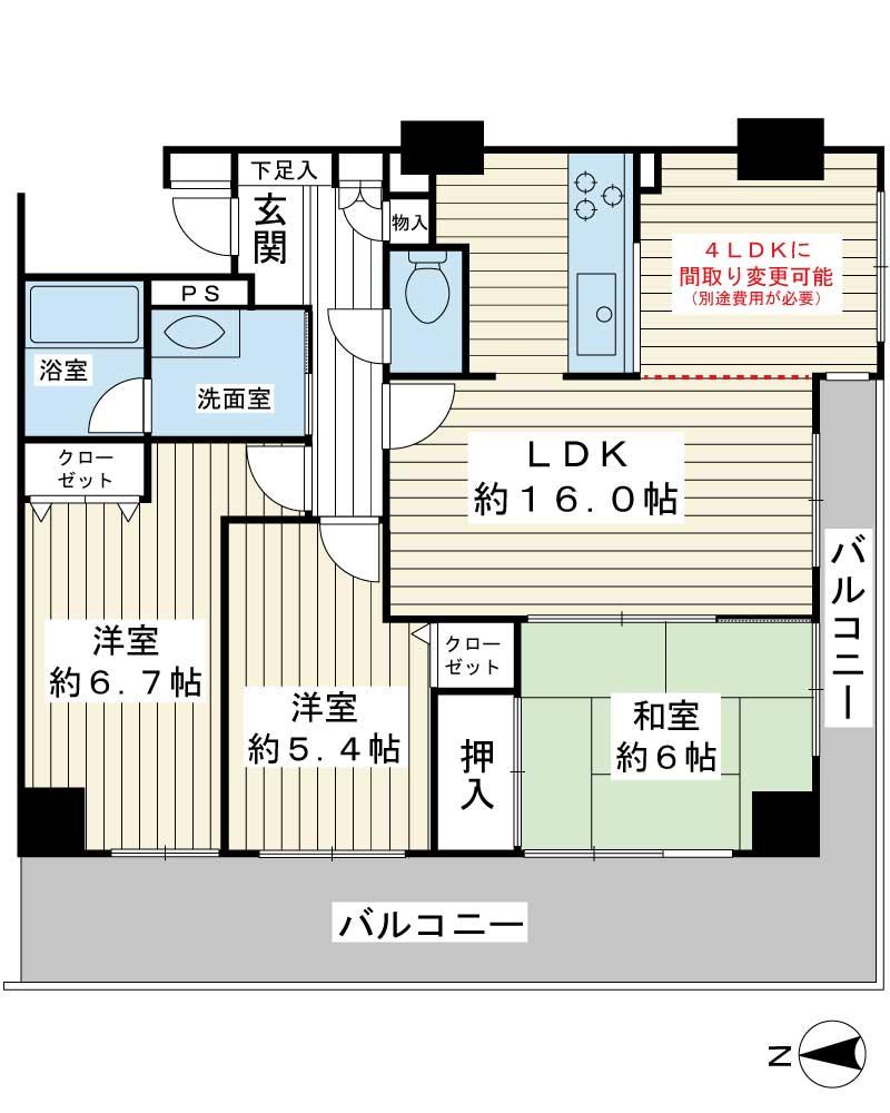 Floor plan. 3LDK, Price 30,800,000 yen, Occupied area 72.23 sq m , Balcony area 19.47 sq m room is solid flooring ・ Renovation of attention has been the construction, such as stucco.