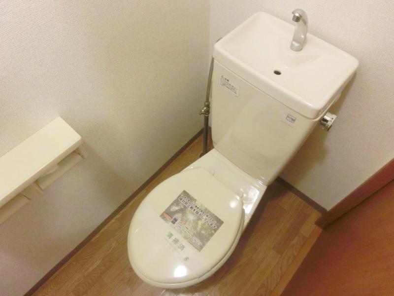 Toilet. Rest room with cleanliness.