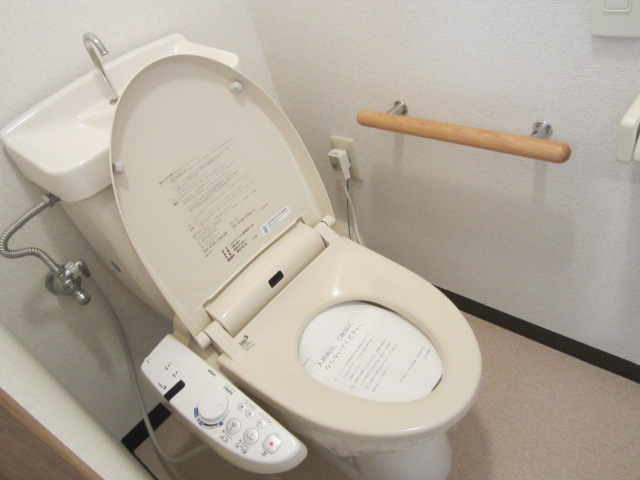 Toilet. Also safe for the elderly with a handrail