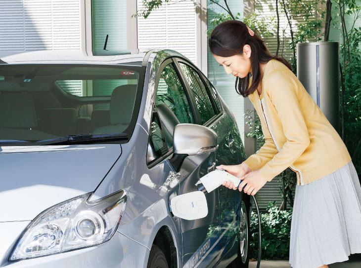 Other Equipment. Using electricity for home, Plug-in hybrid vehicles (PHV), Outlet to permit charging of electric vehicles (EV). Once it has charged from go home at night, In the morning you are ready for departure.