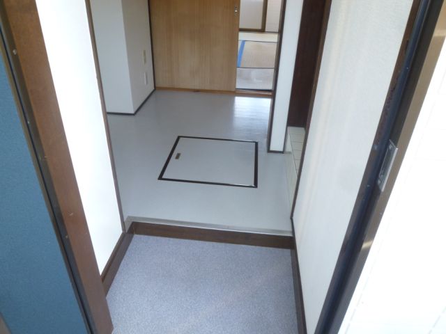 Entrance. It is entrance. The kitchen is located under the floor storage.