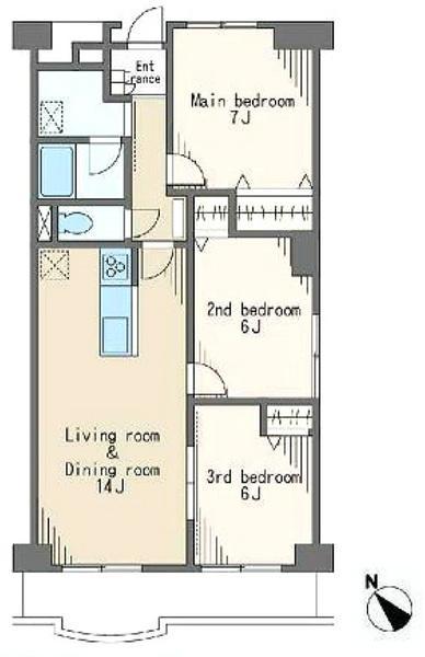 Floor plan. 3LDK, Price 32,800,000 yen, Occupied area 71.79 sq m , Balcony area 7.24 sq m interior is original design by taking advantage of material