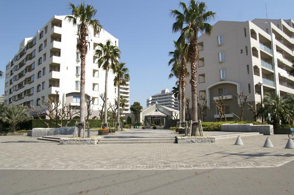 Other. Palm tree towering over the entrance