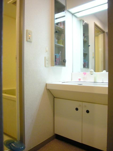 Wash basin, toilet. Washbasin a shower.