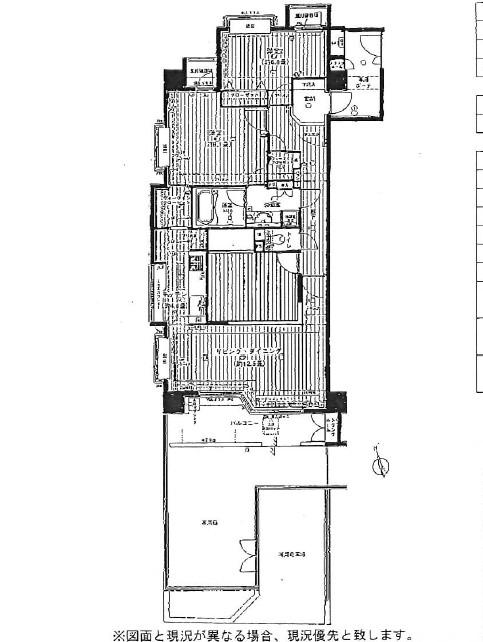 Floor plan. 3LDK, Price 36,800,000 yen, Occupied area 87.16 sq m , Balcony area 9.64 sq m