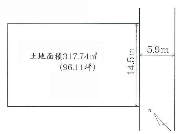 Compartment figure. Land price 90 million yen, Land area 317.74 sq m