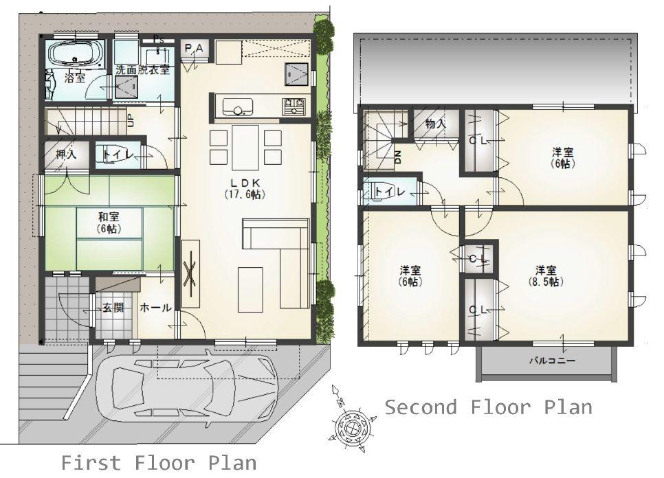 Floor plan. 52,800,000 yen, 4LDK, Land area 93.98 sq m , Building area 103.5 sq m Reference Floor