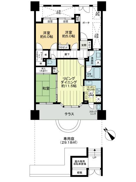 Floor plan. 3LDK, Price 29,800,000 yen, Occupied area 73.76 sq m floor plan
