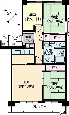 Floor plan. 3LDK, Price 24,800,000 yen, Occupied area 76.34 sq m 3LDK family type