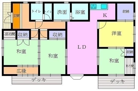 Floor plan. 13.8 million yen, 4LDK, Land area 767 sq m , Building area 113 sq m Floor Plan (and priority and status)