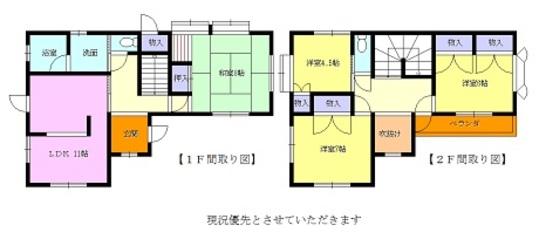Floor plan. 9.5 million yen, 4LDK, Land area 150 sq m , Building area 104.81 sq m floor plan