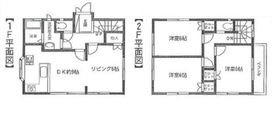 Floor plan. 9.5 million yen, 3LDK, Land area 139.58 sq m , Building area 80.1 sq m   [Floor plan]  ※ Current state priority