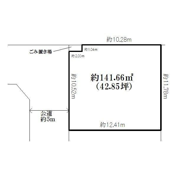 Compartment figure. Land price 1.85 million yen, Land area 141.66 sq m