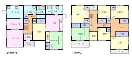 Floor plan. 16.2 million yen, 5LDK+S, Land area 251 sq m , Building area 199.51 sq m Floor Plan ( ※ Current state priority)