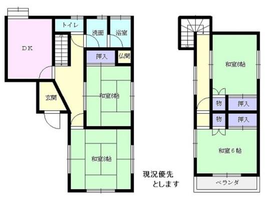 Floor plan. 7.8 million yen, 4DK, Land area 116.25 sq m , Building area 85.28 sq m Floor