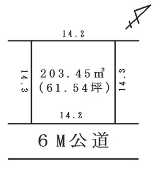 Compartment figure. Land price 2 million yen, Land area 203.45 sq m compartment view