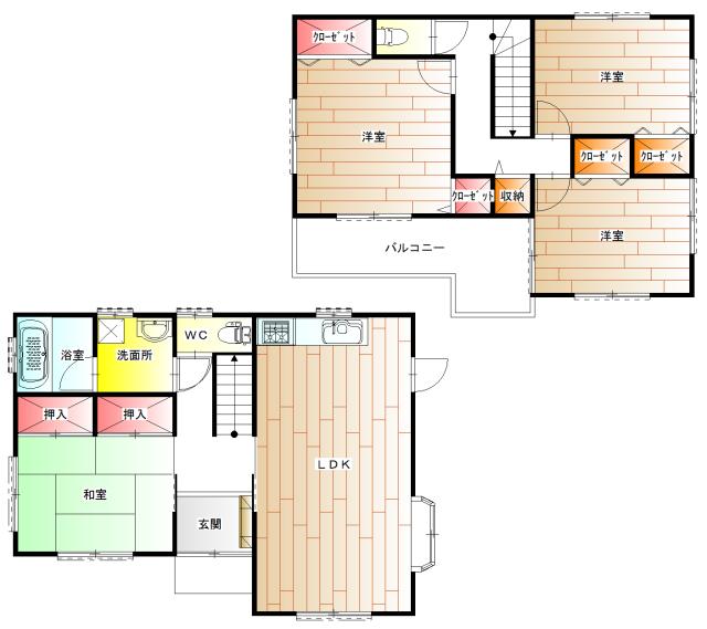 Floor plan. 14.8 million yen, 4LDK, Land area 372.92 sq m , Building area 104.33 sq m floor plan