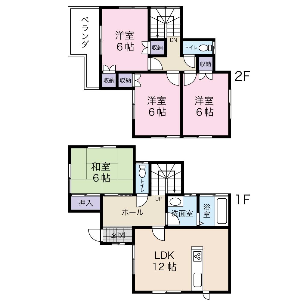 Floor plan. 7.8 million yen, 4LDK, Land area 153.29 sq m , Building area 92.74 sq m