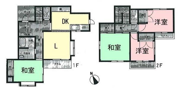 Floor plan. 9.3 million yen, 4LDK, Land area 165.39 sq m , Building area 96.88 sq m