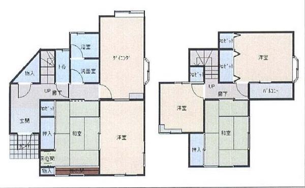 Floor plan. 5.2 million yen, 5DK, Land area 124.79 sq m , Building area 95.21 sq m
