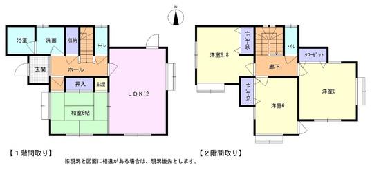 Floor plan. 15.8 million yen, 4LDK, Land area 151.13 sq m , Building area 101.17 sq m